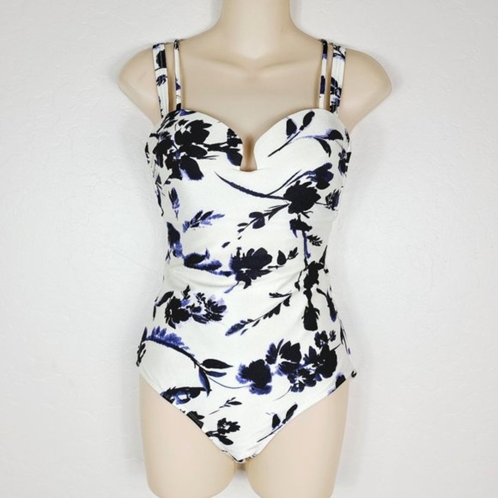 Athleta Floral Padded One-Piece Swimsuit